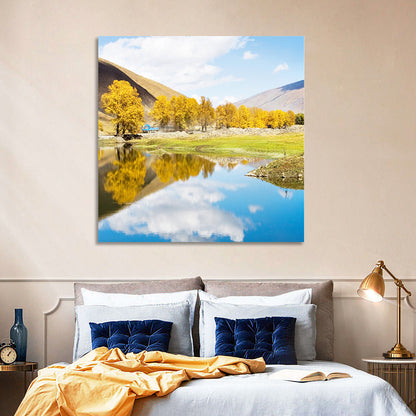 Chanxi Autumn Reflection Road Wall Art