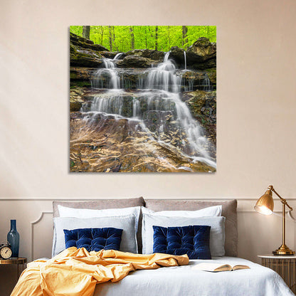 Mossy Ledge Waterfall Wall Art