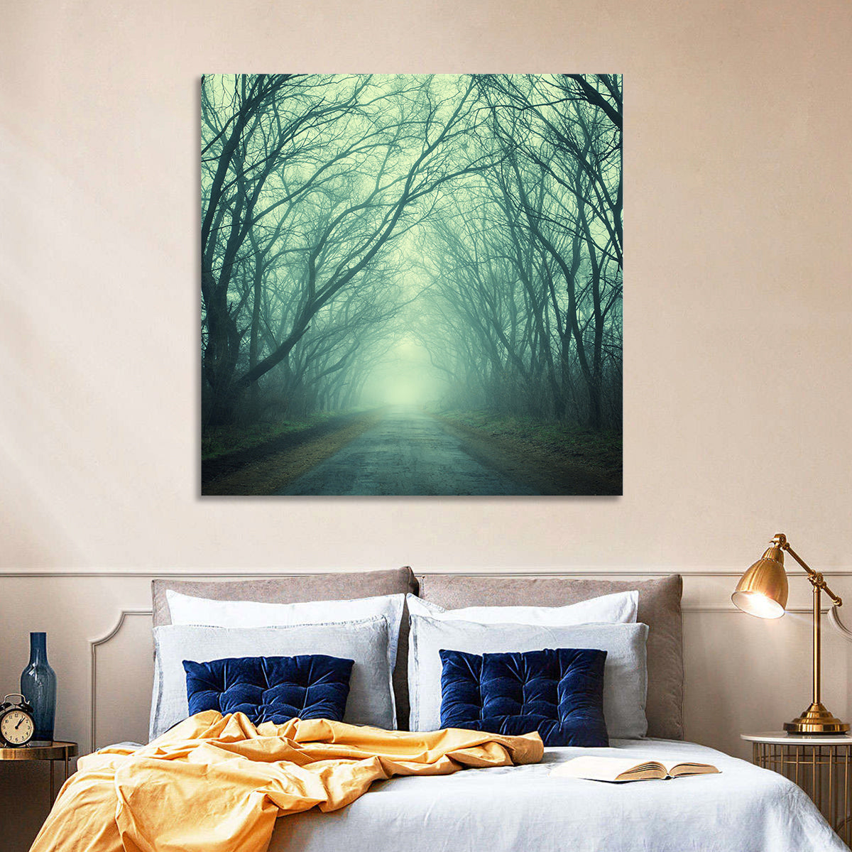 Foggy Forest Pathway Wall Art