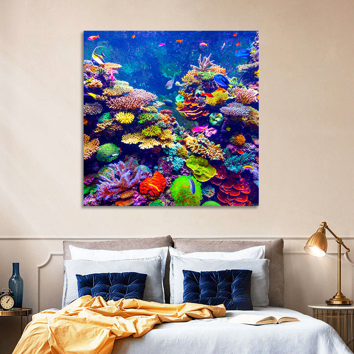 Tropical Coral Reef Aquarium Wall Art