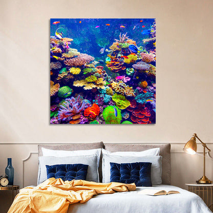 Tropical Coral Reef Aquarium Wall Art