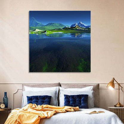 Mountain Lake Reflection Wall Art