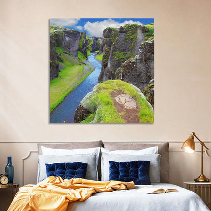 Neverland Cliffs, Fjaðrárgljúfur Canyon Wall Art