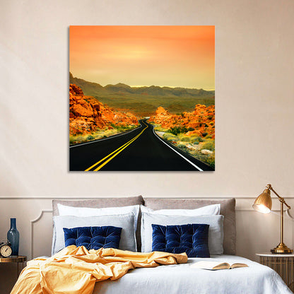Valley of Fire Ii Road at Sunset Wall Art