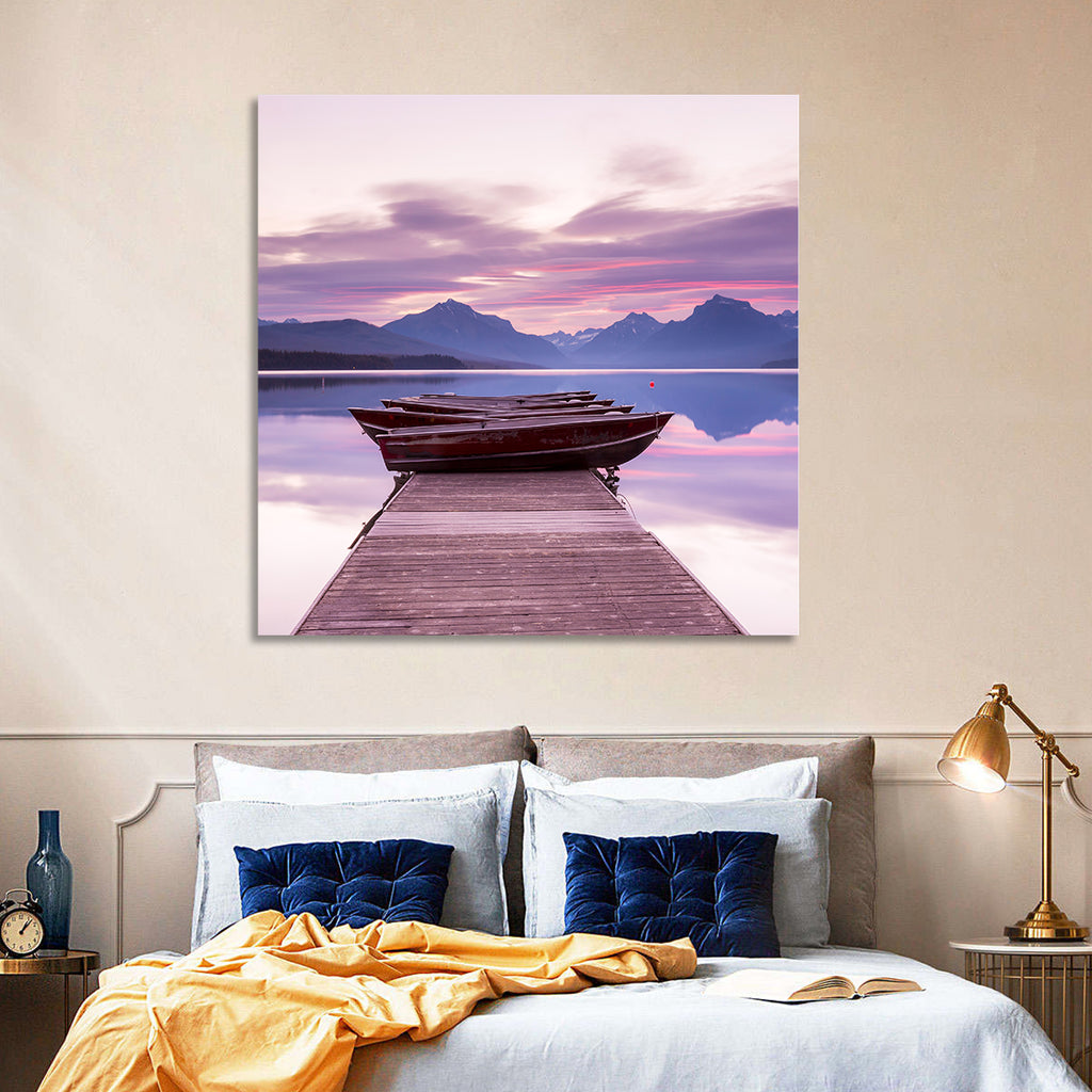 Lake Mcdonald Sunset Dock Wall Art
