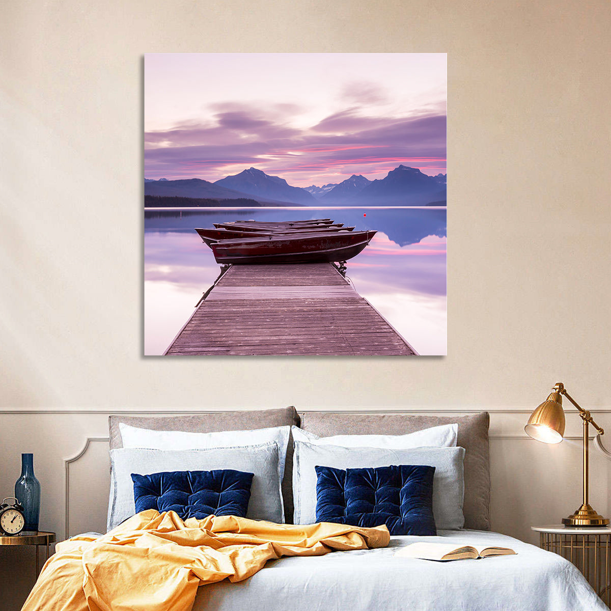 Lake Mcdonald Sunset Dock Wall Art