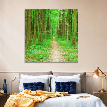 Green Forest Pathway Wall Art