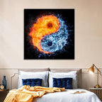 Fire and Water Yin Yang Wall Art