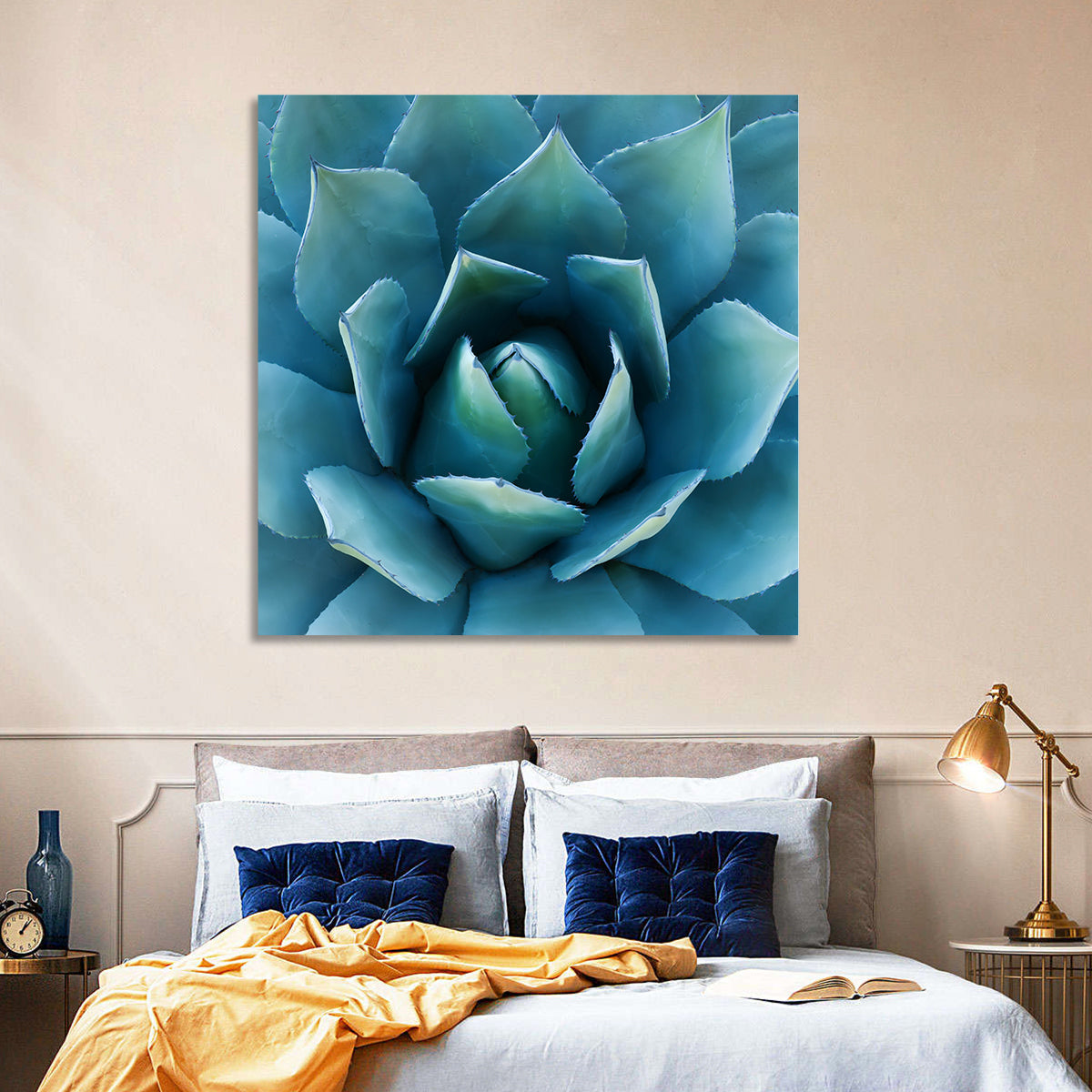 Spiral Agave Macro Wall Art