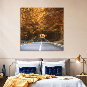 Dense Forest Road Wall Art