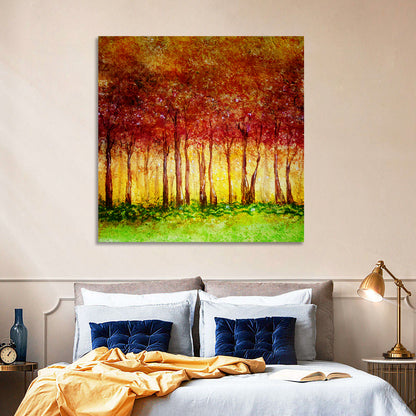 Autumn Tree Row Wall Art