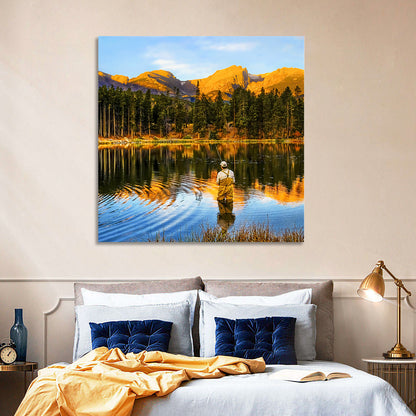 Sunrise Fishing at Sprague Lake Wall Art