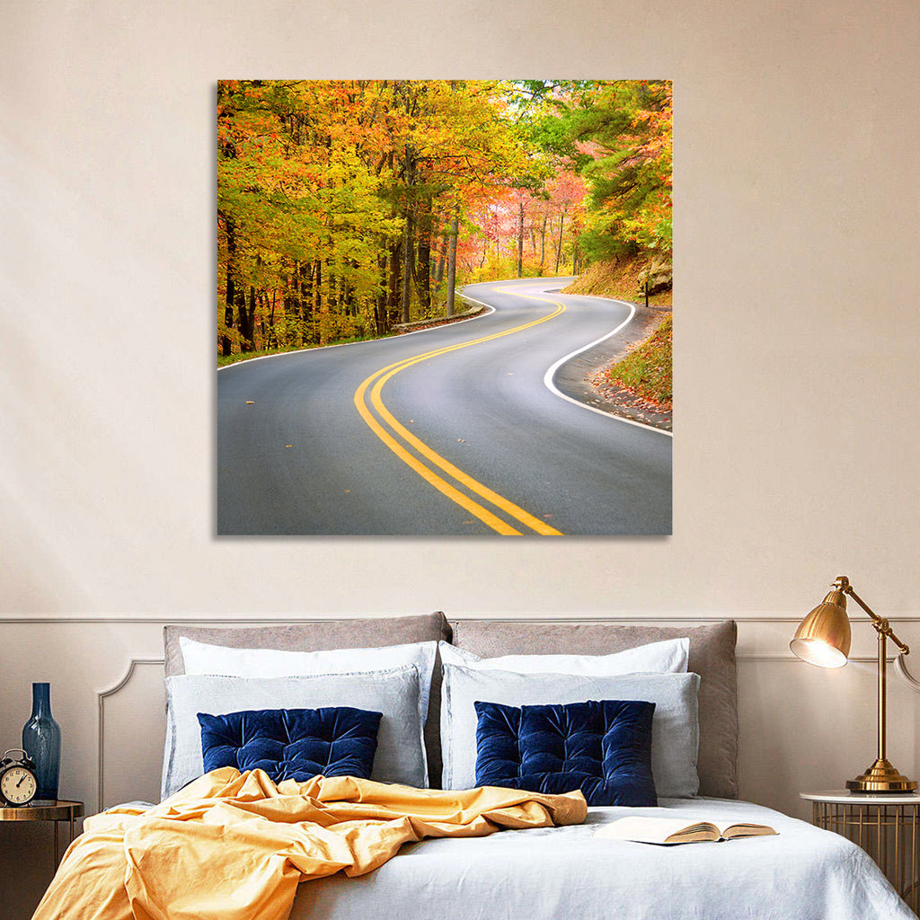 Winding Autumn Road Wall Art