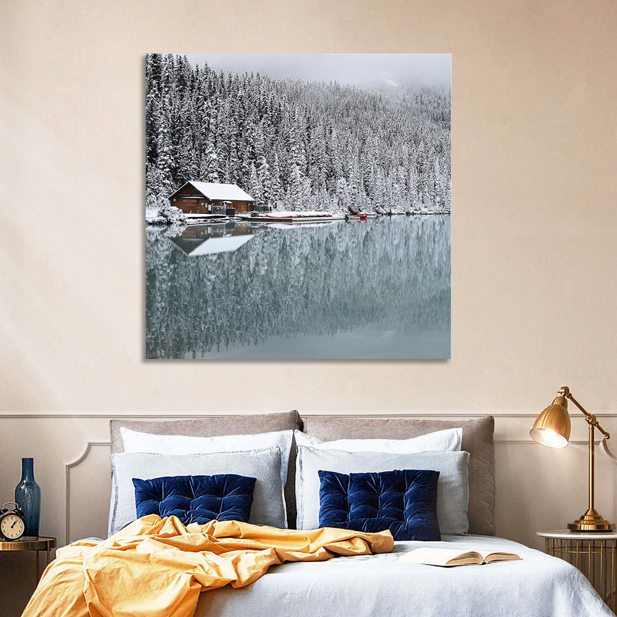 Lake Louise Winter Reflection Wall Art