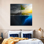 Split Island Tree of Duality Wall Art