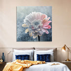 Winter Gerbera with Golden Script Wall Art