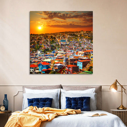 Valparaíso Hills Sunset Wall Art