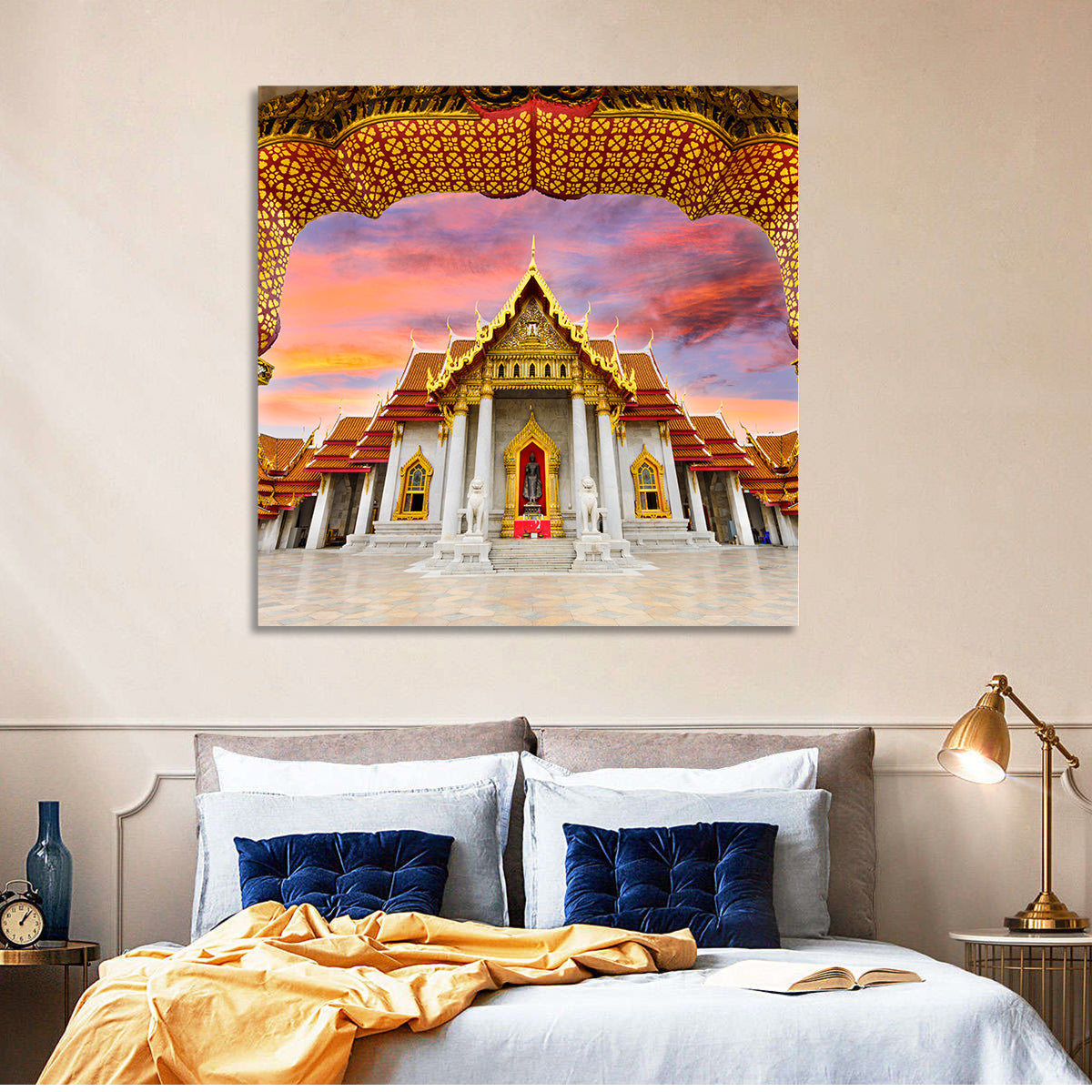 Marble Temple at Sunset Wall Art