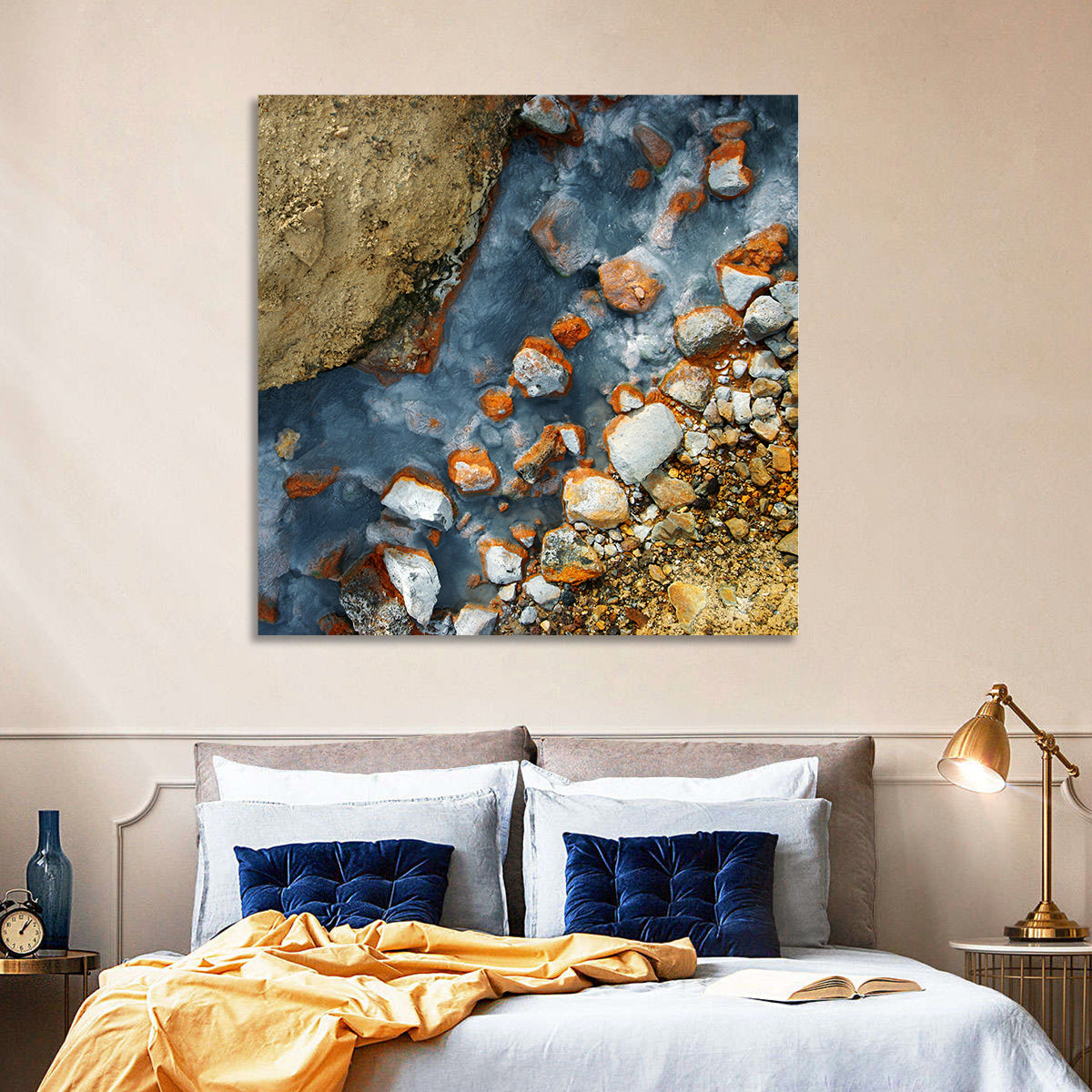 Milky Blue Geothermal Creek Wall Art