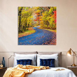 Wet Autumn Road Wall Art