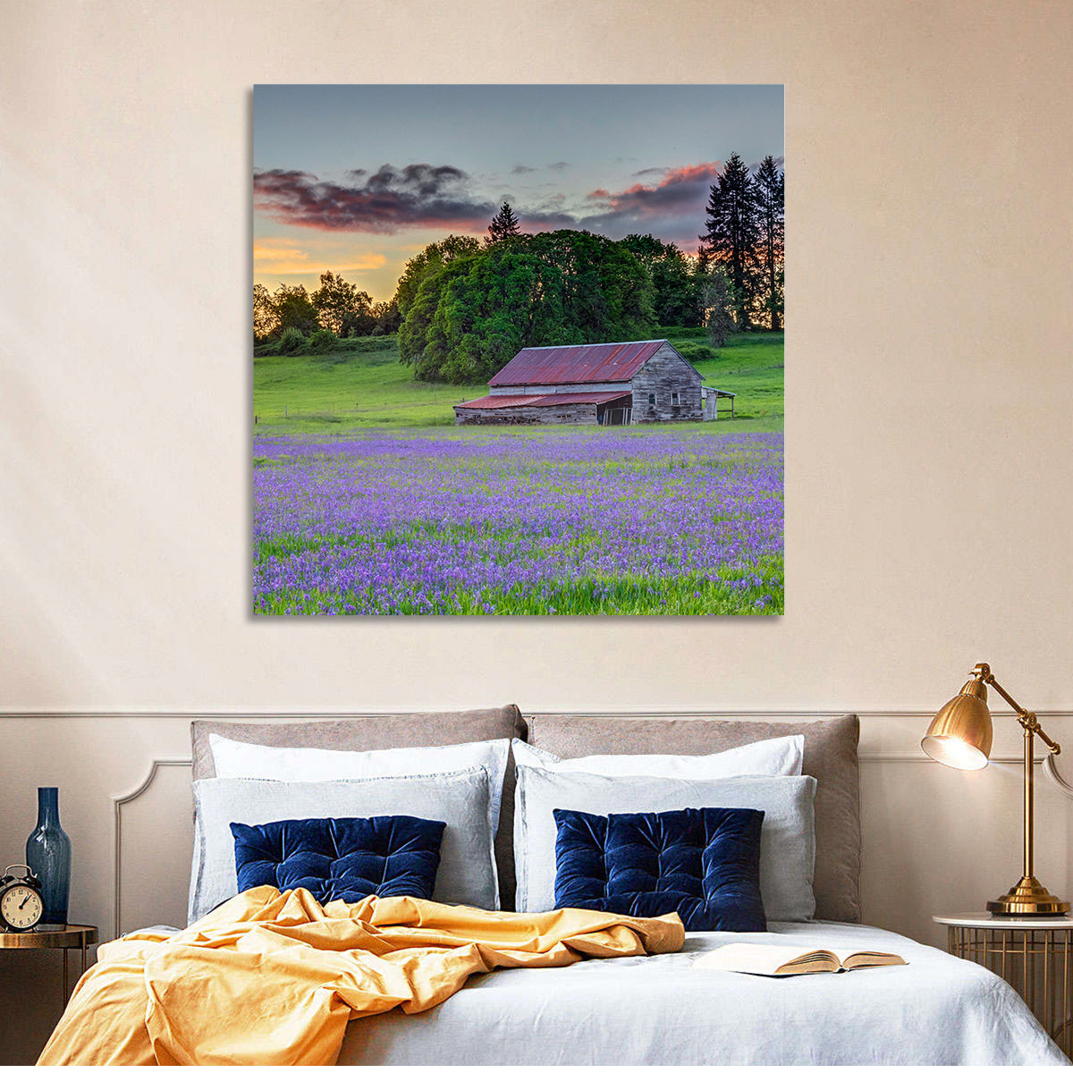 Willamette Valley Barn at Sunset Wall Art