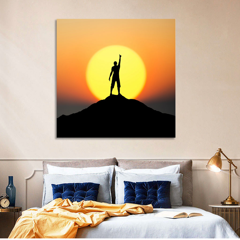 Champion Silhouette at Sunset Wall Art