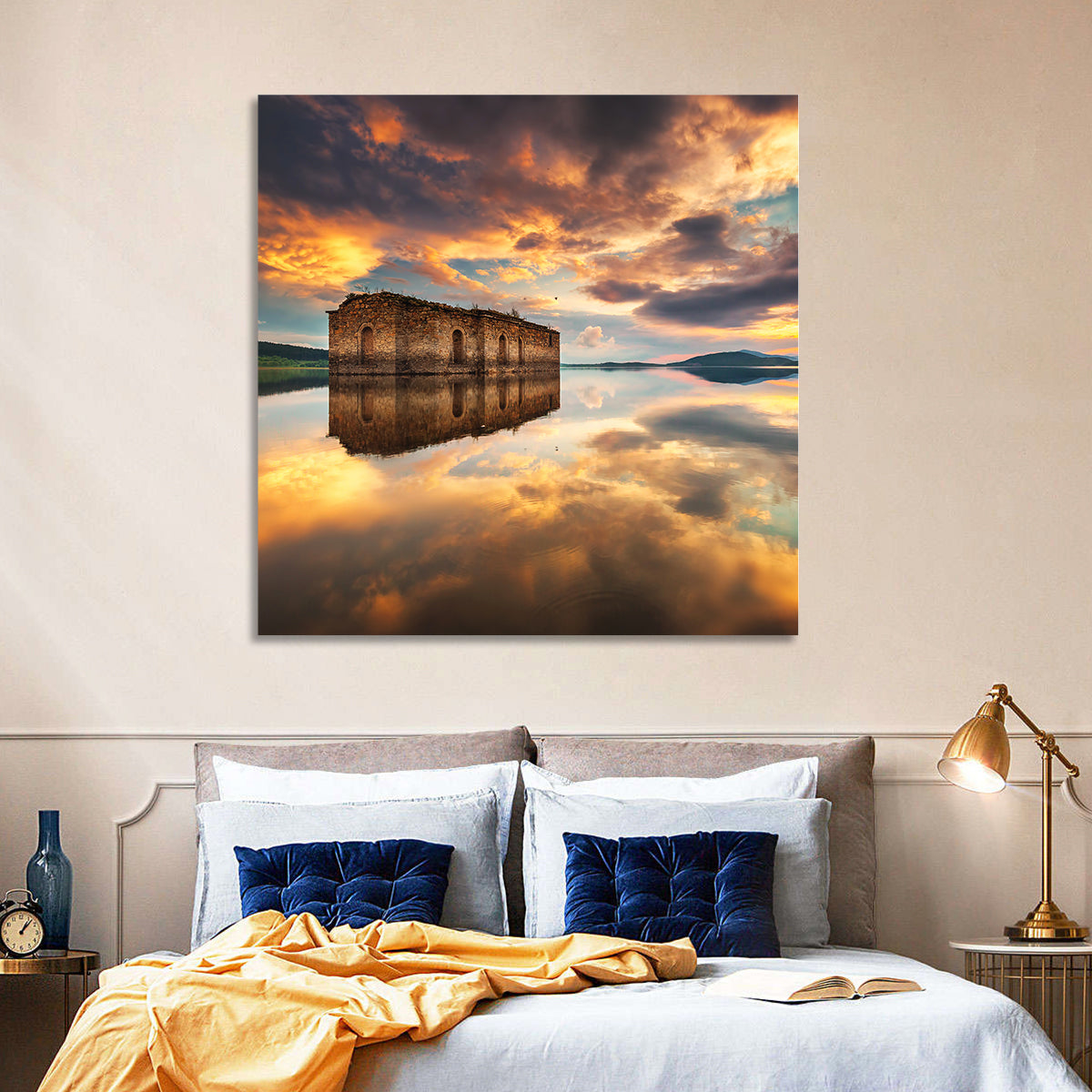 Sunken Church at Zhrebchevo Dam Wall Art