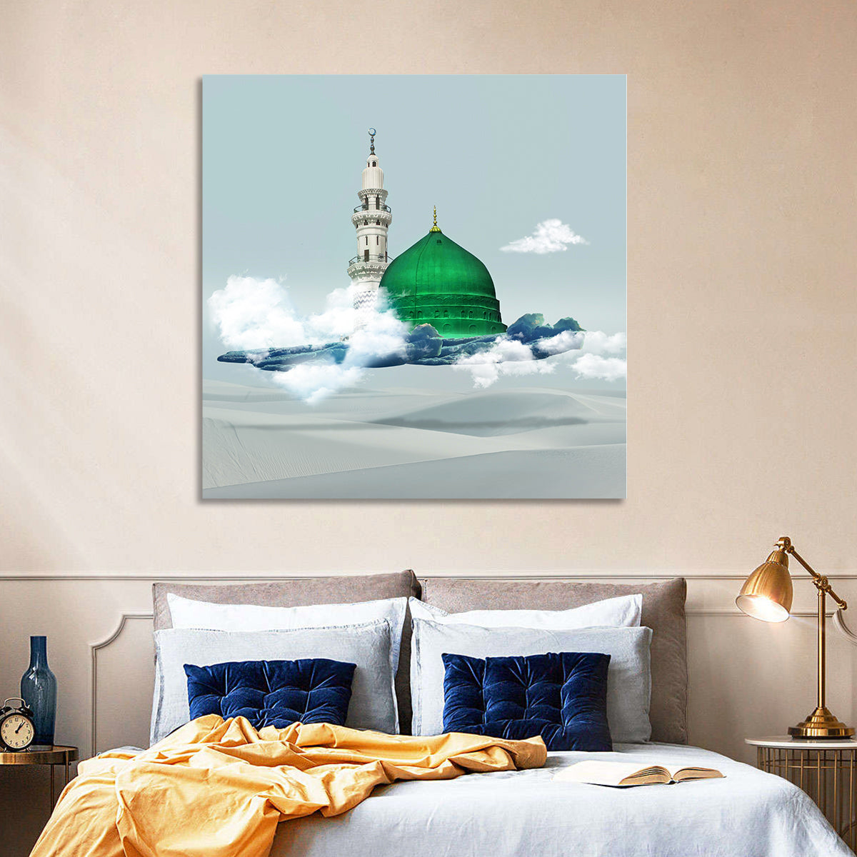Green Dome of Al-masjid An-nabawi Wall Art