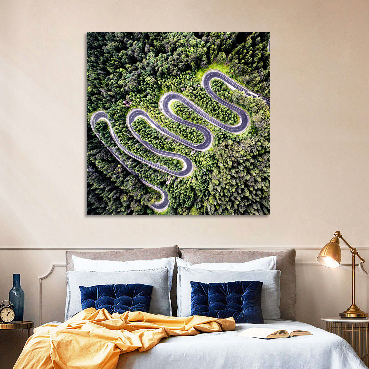 Serpentine Mountain Road Wall Art