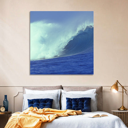 Deep Blue Barrel Wave Wall Art