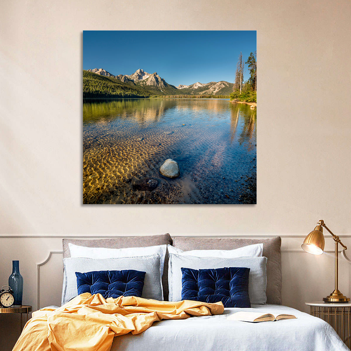 Morning Light at Stanley Lake Wall Art