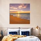 Sunrise Over Ocean Beach Wall Art