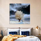 Infrared Winter Willow Tree Wall Art