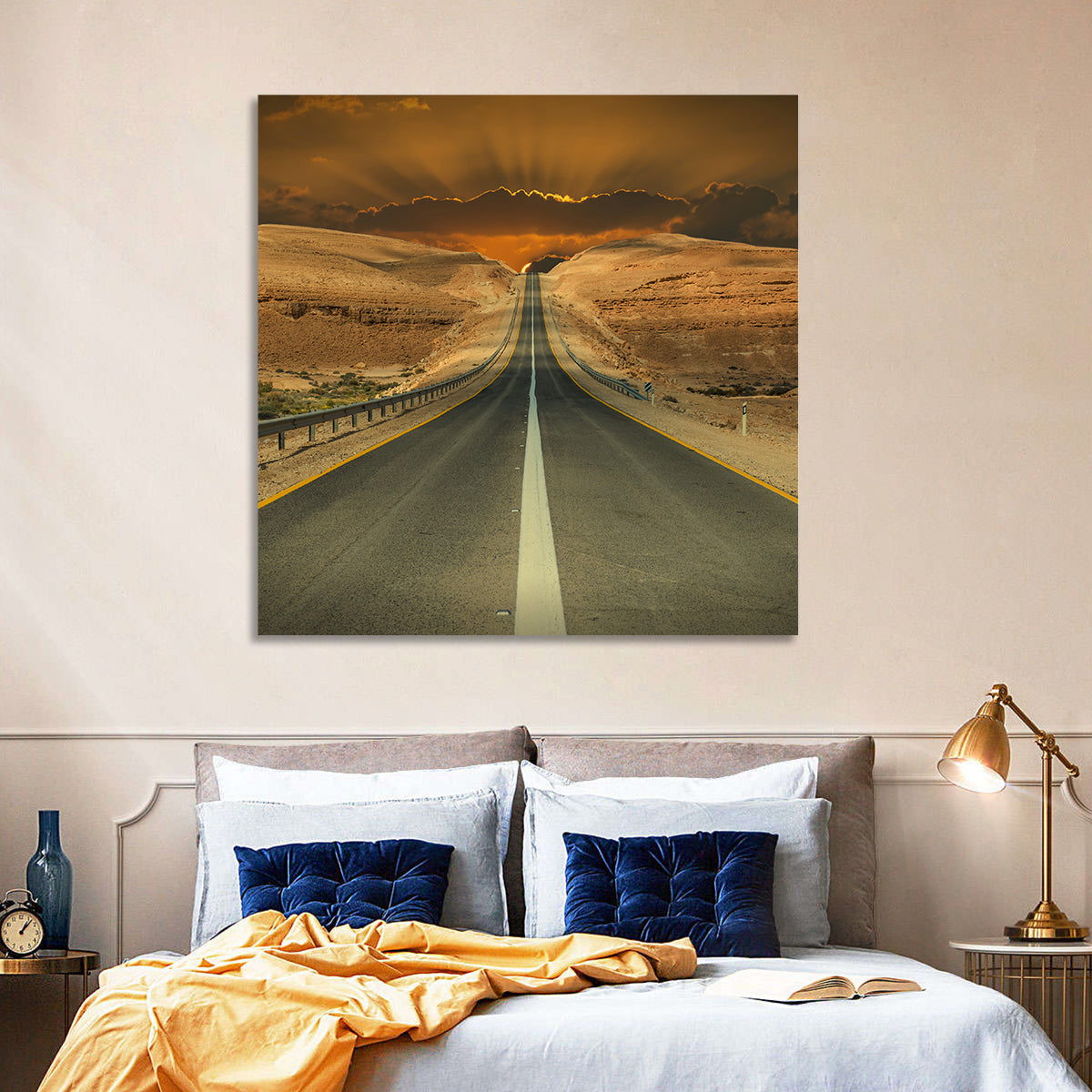 Negev Road at Sunset Wall Art
