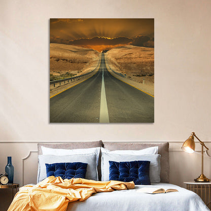 Negev Road at Sunset Wall Art