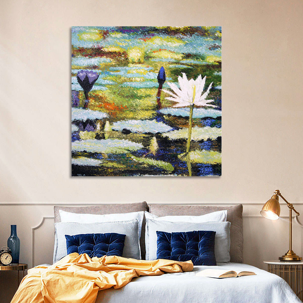 Impressionist Water Lilies Study Wall Art