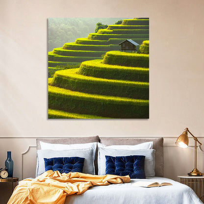 Golden Rice Terraces Wall Art