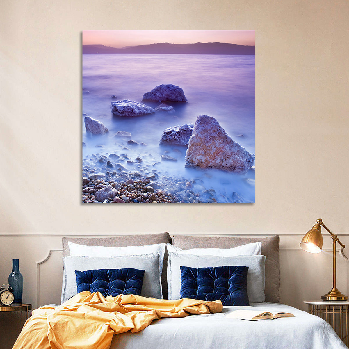 Dead Sea Salt Rocks at Dawn Wall Art