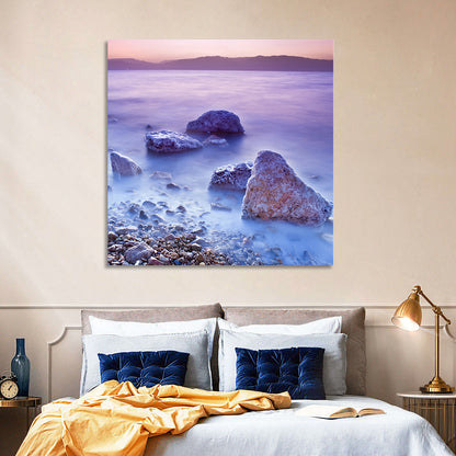 Dead Sea Salt Rocks at Dawn Wall Art