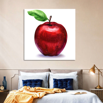 Red Apple Watercolor Wall Art