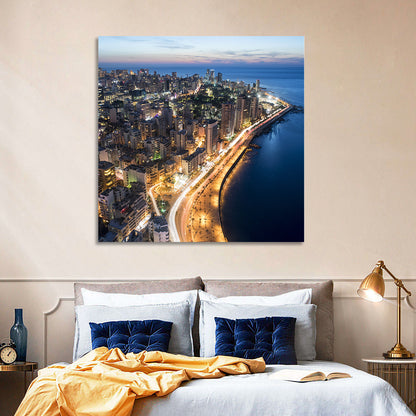 Beirut Corniche at Dusk Wall Art
