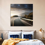 Golden Sunrise Coastal Road Wall Art
