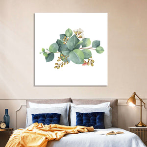 Green Eucalyptus Leaves Wall Art