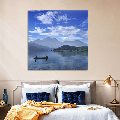 Sun Moon Lake Morning Mist Wall Art