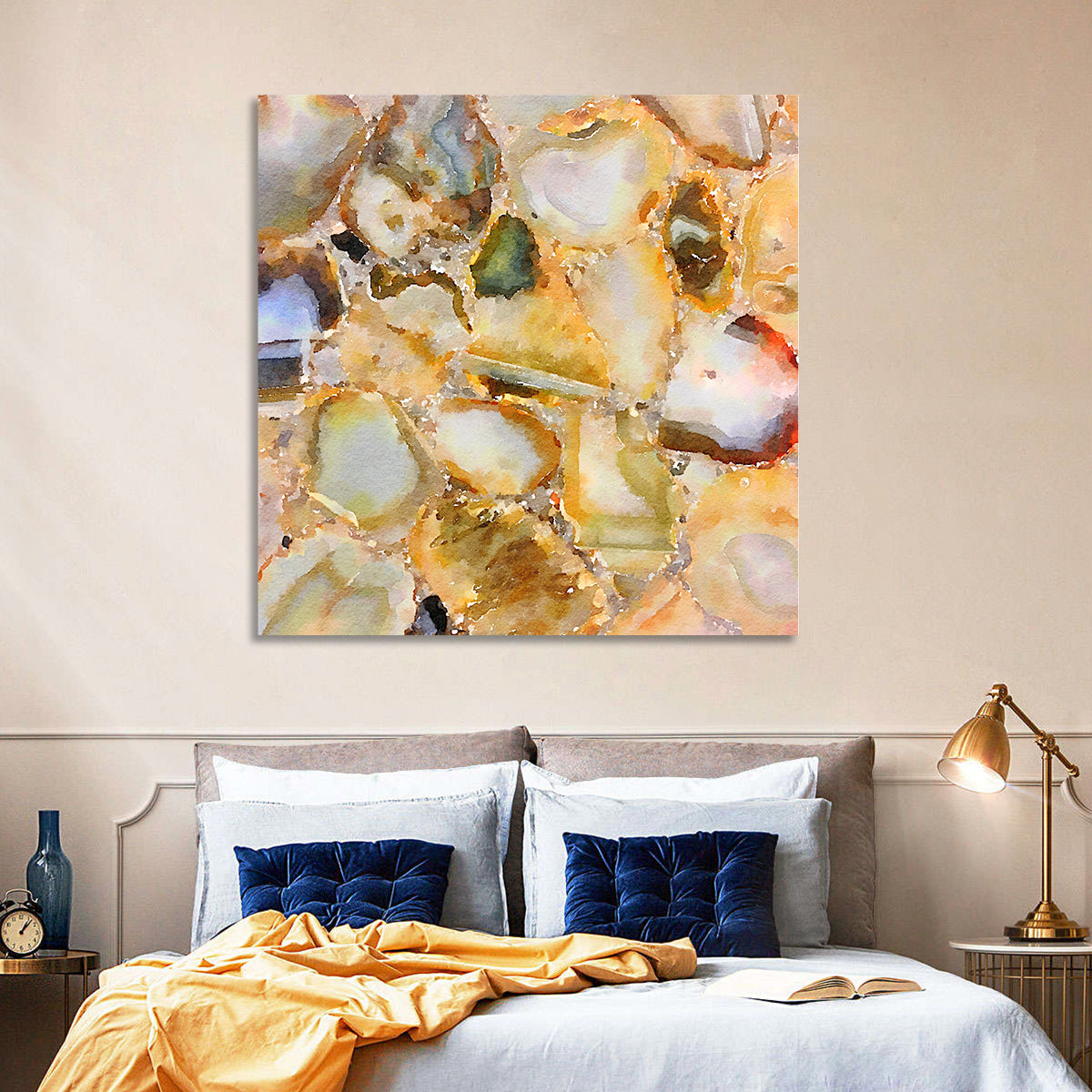 Golden Geode Mosaic Wall Art