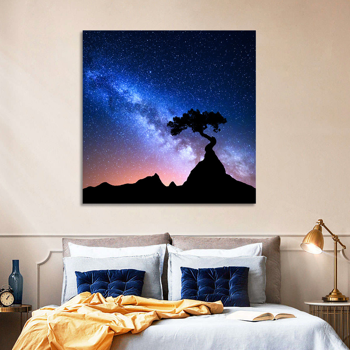 Milky Way Over Mountain Ridge Wall Art