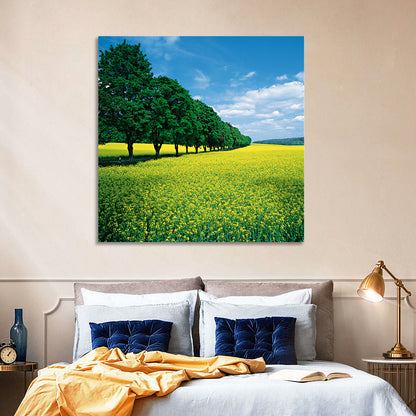 Spring Field of Yellow Flowers Wall Art