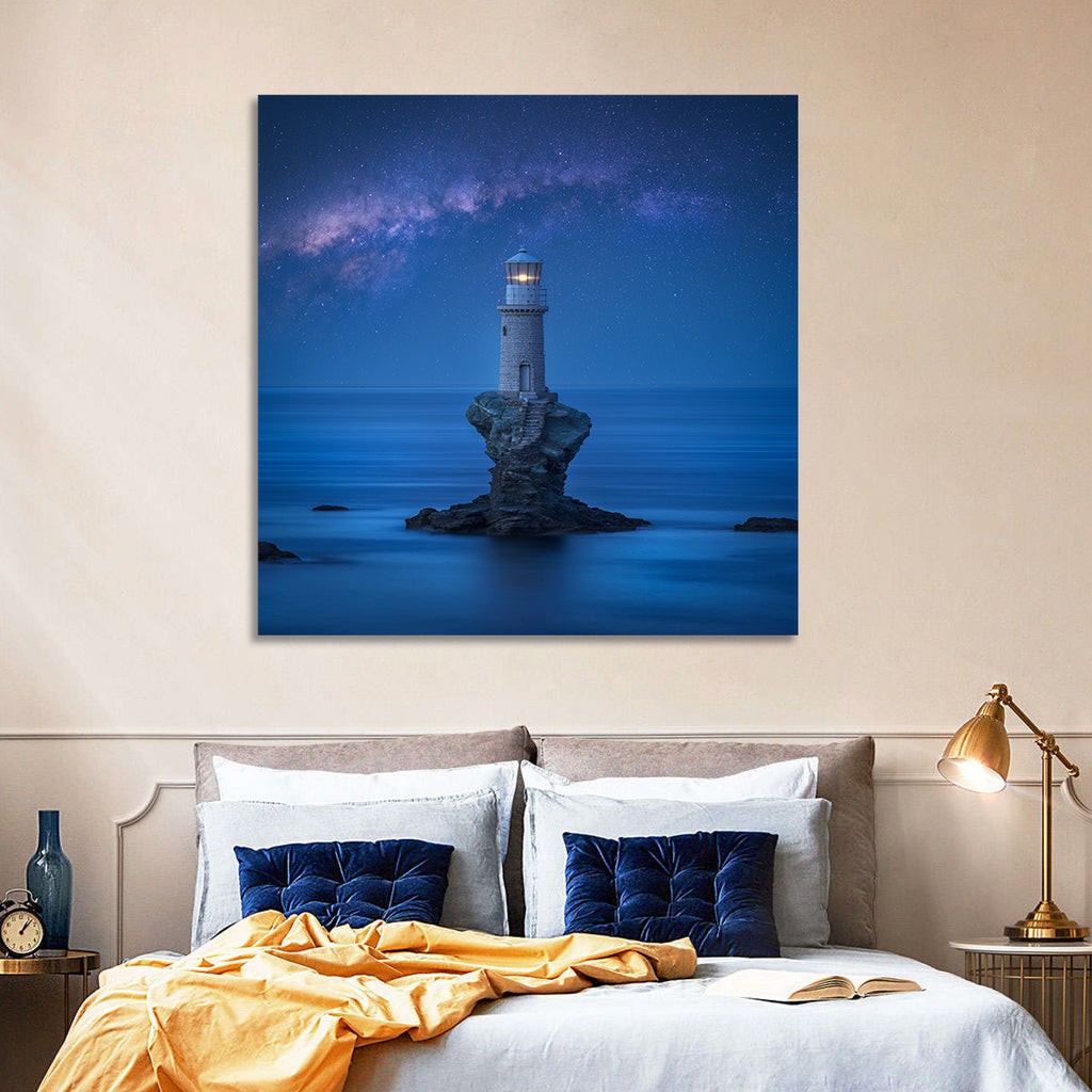 Tourlitis Lighthouse Nightscape Wall Art