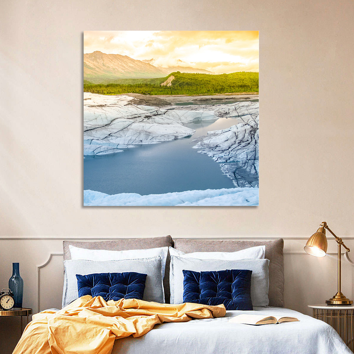 Matanuska Glacier at Sunset Wall Art