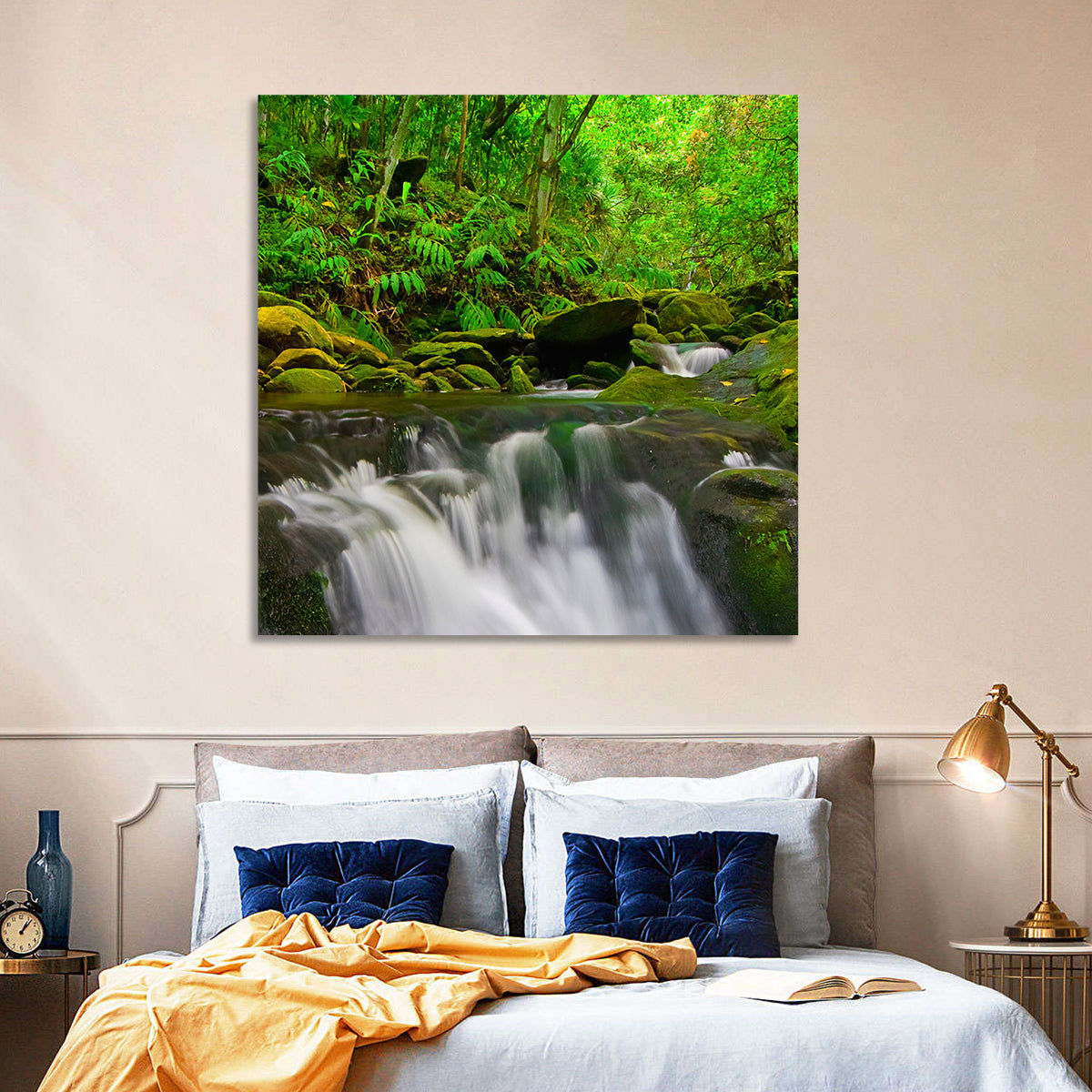 Emerald Jungle Stream Wall Art